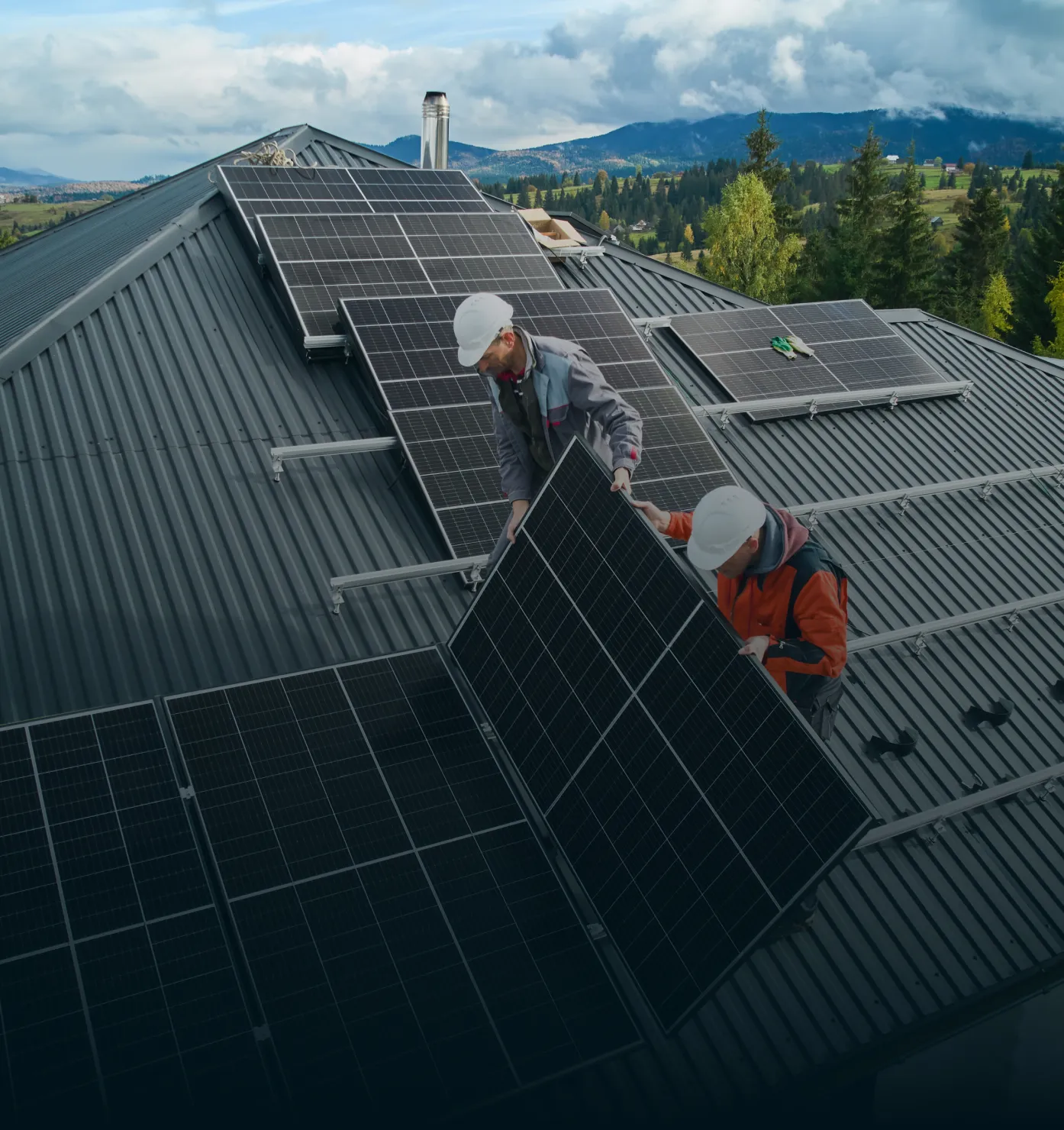Photovoltaik-Module in der Nahaufnahme